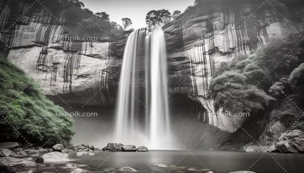 منظره طبیعی آرامش بخش: بهشت صلح‌آمیز برای همه که توسط هوش مصنوعی به وجود آمده است