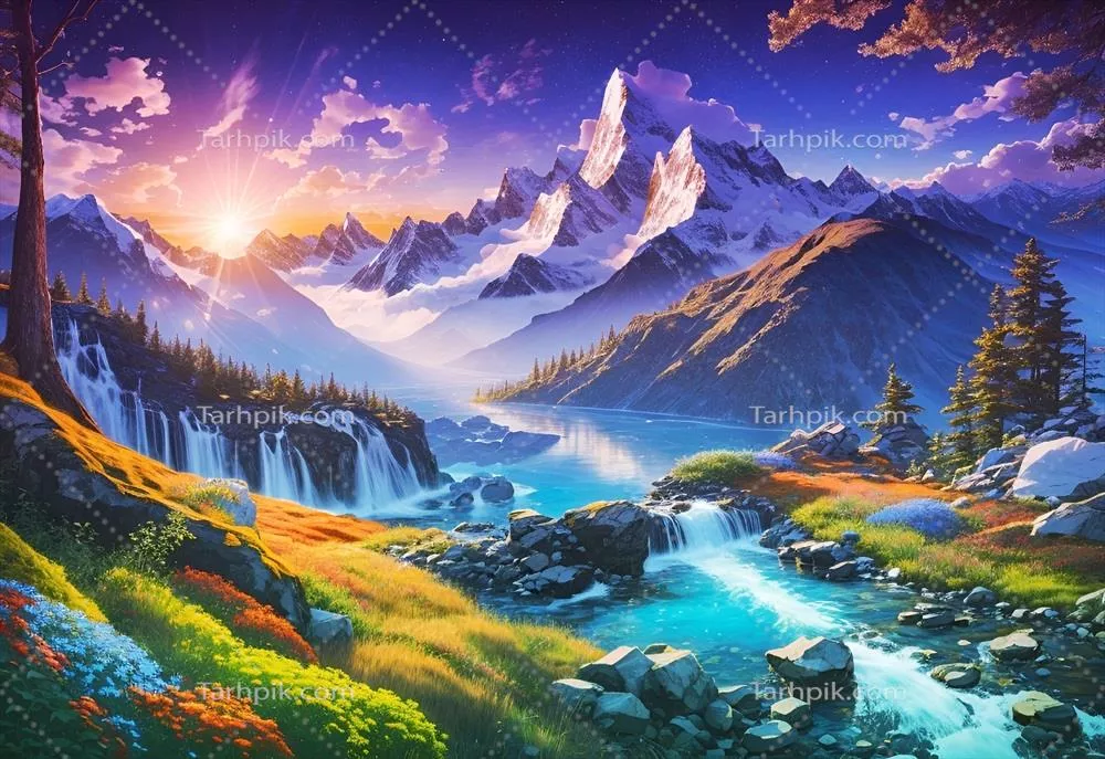 طراحی که جوهره زیبایی عناصر طبیعی مختلف را به تصویر می کشد