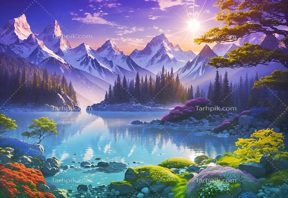 طراحی که جوهر زیبایی عناصر طبیعی مختلف را به تصویر میکشد