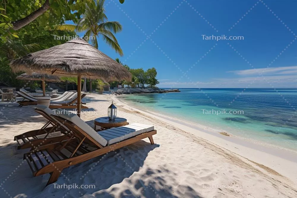 تجربه‌ای بی‌نظیر: نمای پانورامیک ساحل در یک استراحتگاه لوکس مالدیف