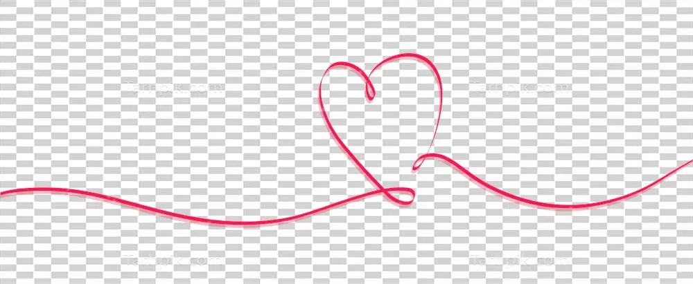 تصویر هنری از نماد دل با خطوط پیوسته برای روز ولنتاین