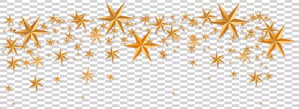 تزئین پس زمینه با ستاره های طلایی برش خورده برای طراحی ویژه