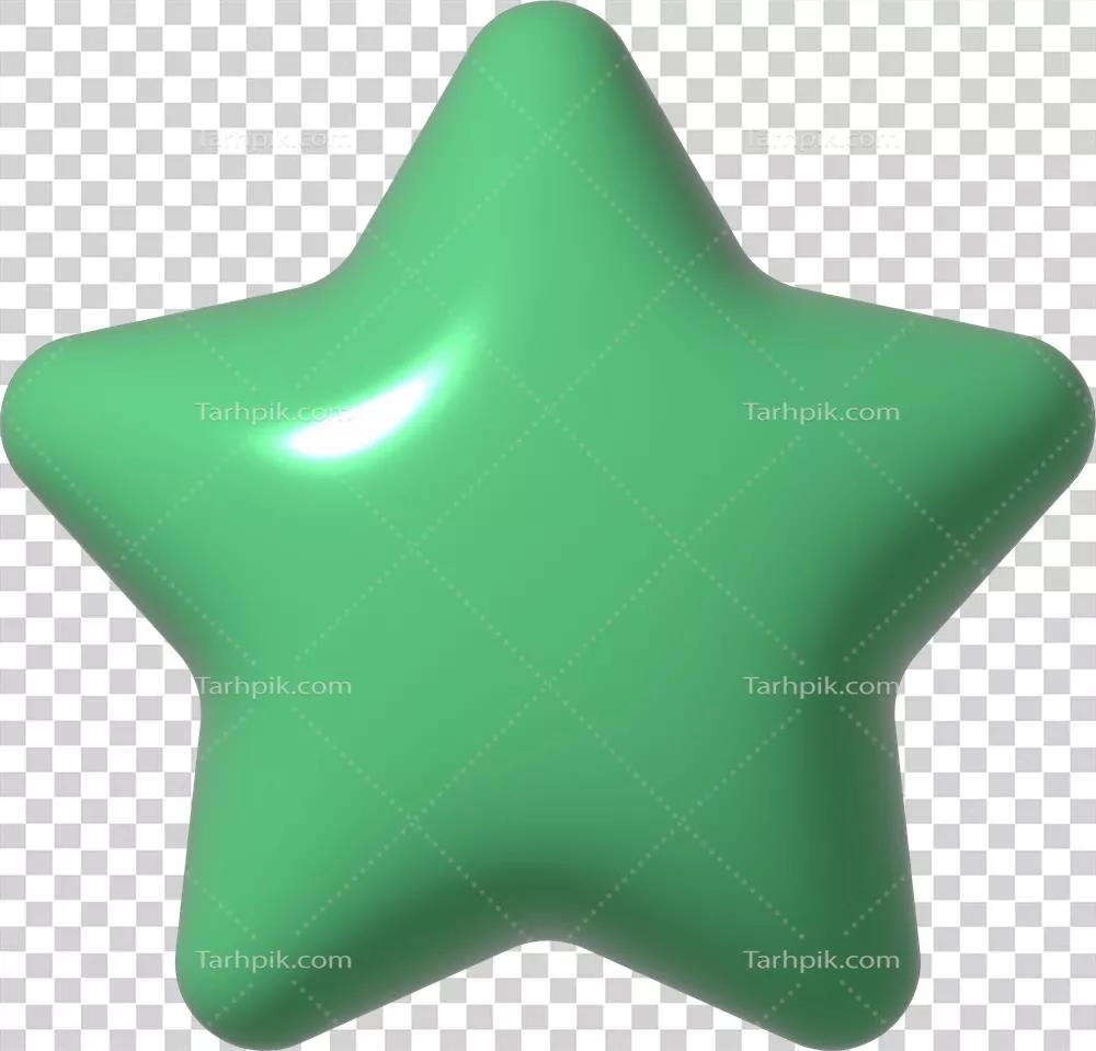 آیکون ستاره سبز سه‌بعدی - عنصر تعطیلات سه‌بعدی با طراحی منحصر به فرد