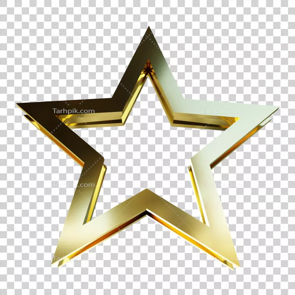 طراحی سه بعدی ستاره طلایی با جلوه‌های مخصوص و نورپردازی منحصر به فرد