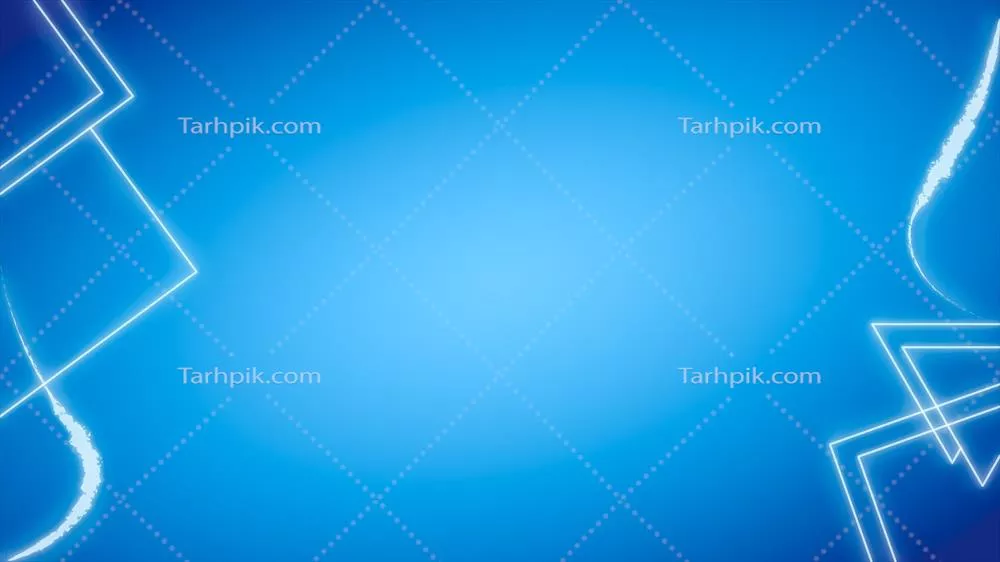 پسزمینهی انتزاعی آبی با اشکال هندسی درخشان سفید