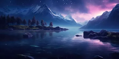 طبیعت و مناظر خیرهکننده ای با AI: ماجراجویی در فضای باز در کنار دریاچه و کوهها
