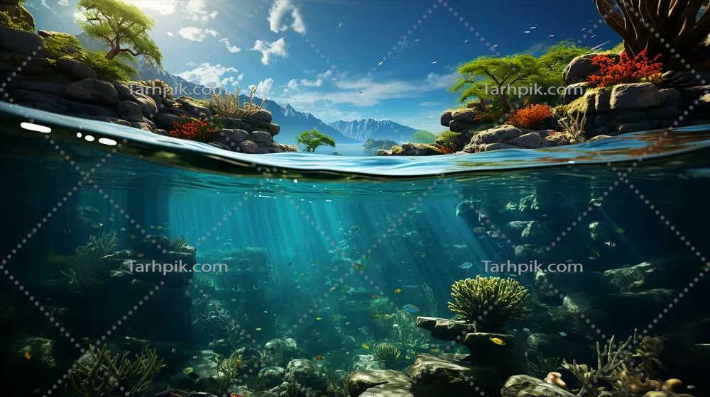نمایی زیر آب از بهشت گرمسیری: ماهی‌ها و مرجان‌ها در دنیای غواصی و تعطیلات طبیعی