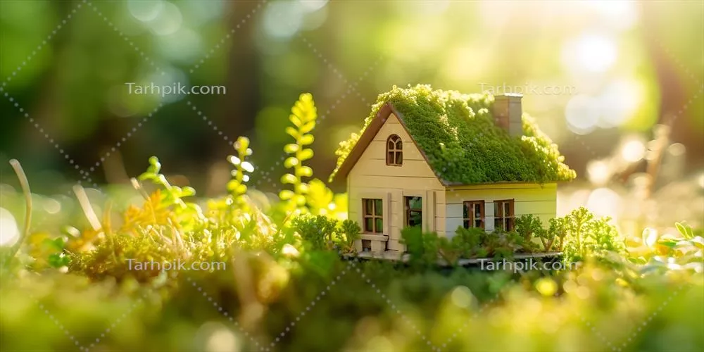 خانه دوستدار محیط زیست: مینیاتوری در دل طبیعت سبز و چمنزار