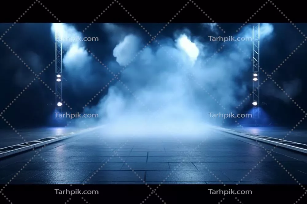 نورپردازی صحنه با دود و پرتوهای نور خیرهکننده در پسزمینه صحنه