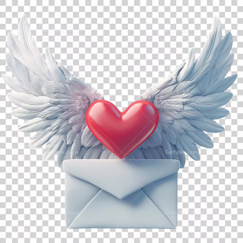 نامه عاشقانه با طراحی سهبعدی و عناصر قلب، مناسب برای روز ولنتاین و سالگردها
