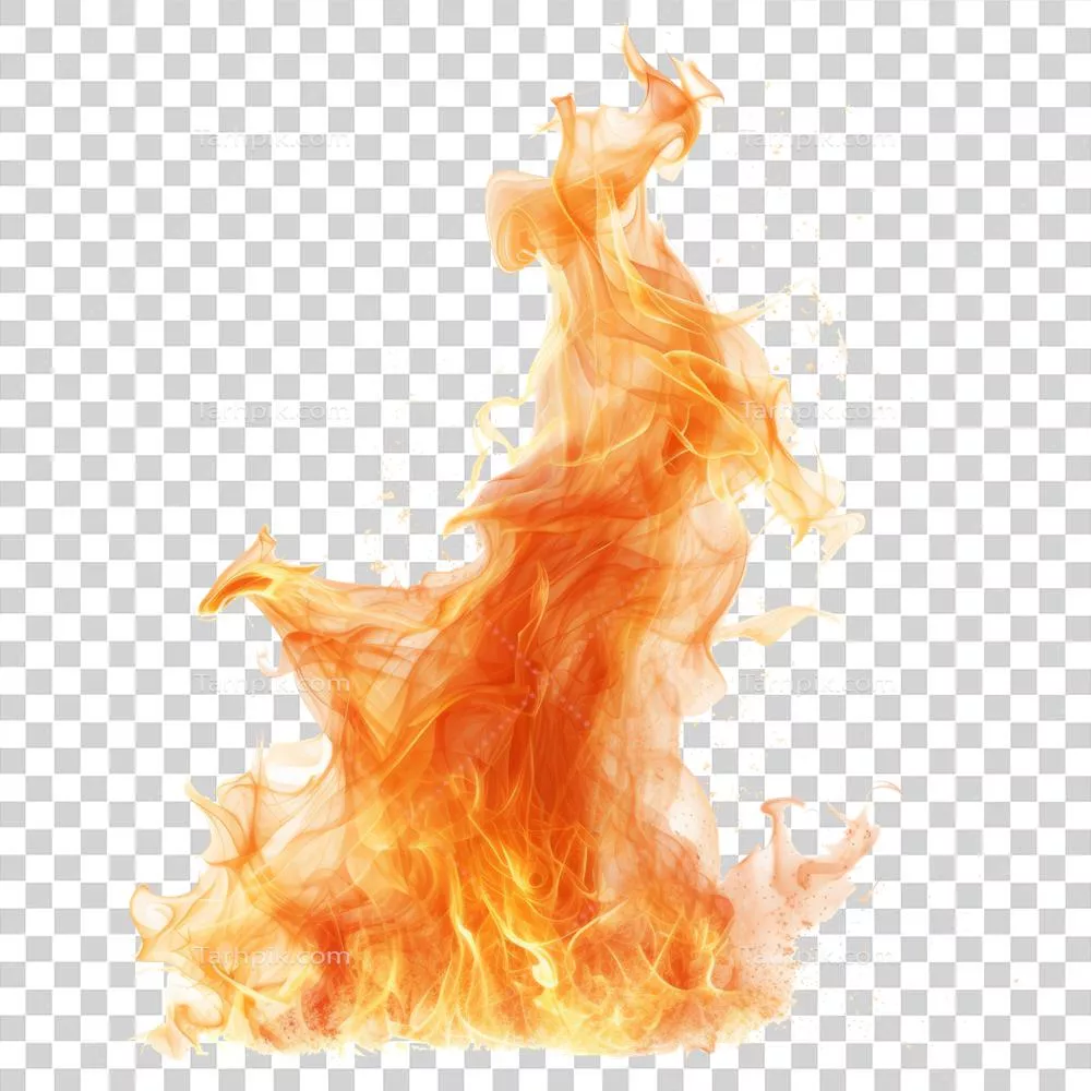 شعله‌های آتش - تصاویر شعله‌های آتش بر روی پس‌زمینه شفاف