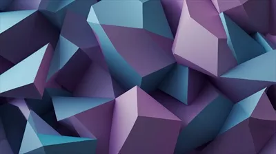 اشکال هندسی انتزاعی بر روی زمینه آبی و بنفش