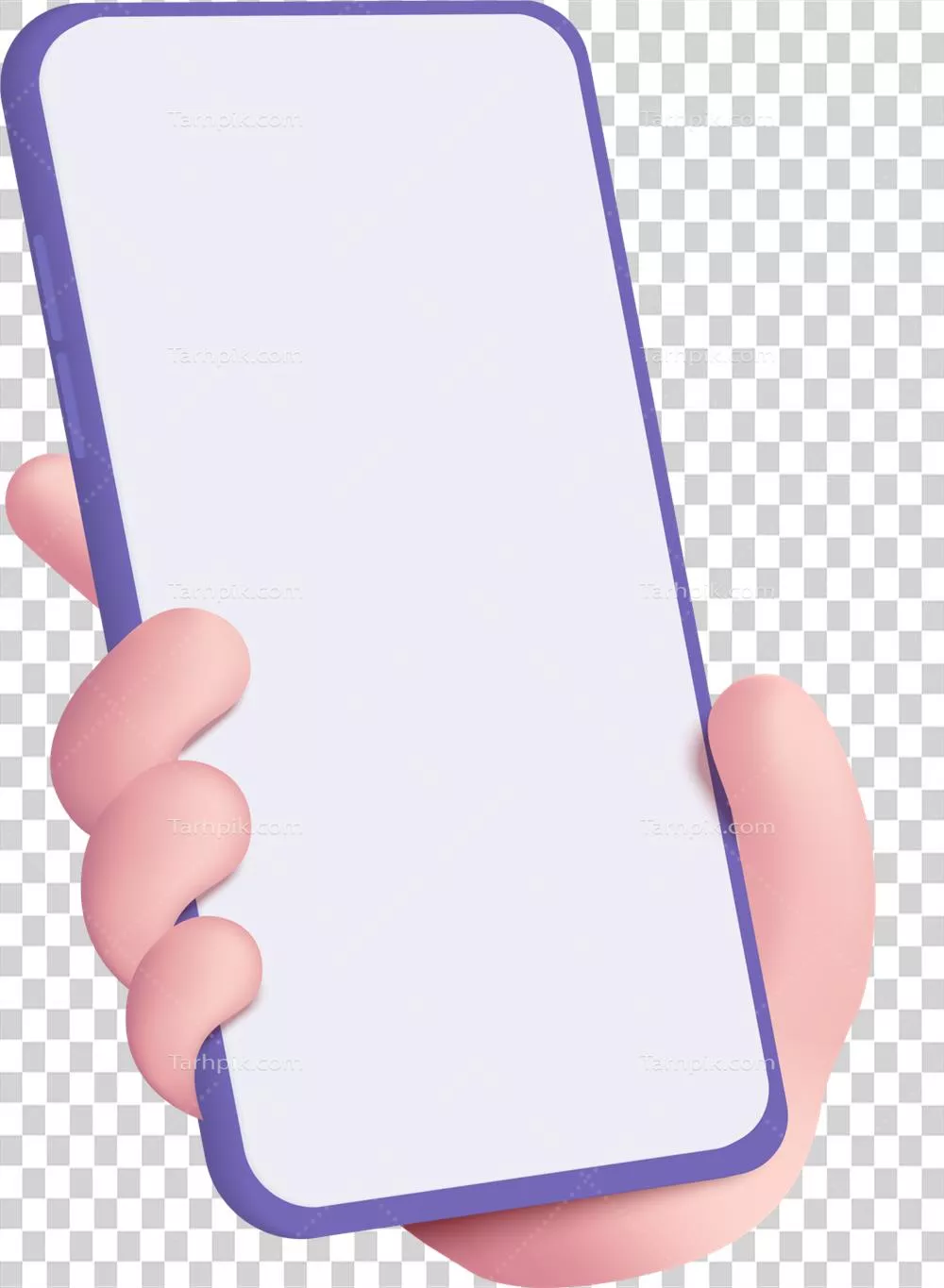 مدل سه بعدی گوشی موبایل با صفحه خالی برای نمایشگاه و ارائه Mockup