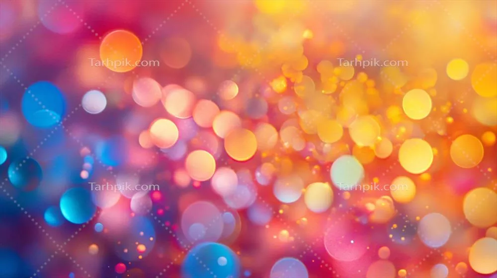 پسزمینهای رنگارنگ با دایرههای کوچک و متنوع از نظر اندازه و رنگ در حال حرکت