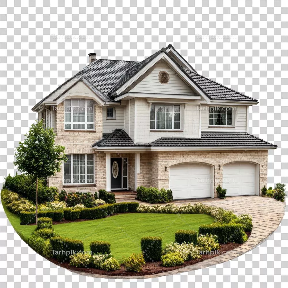 خانه زیبا و دوطبقه با حیاط landscaped برای فروش در محله حومه شهر