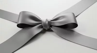 سری پیجشده نقره‌ای با نوار زیبا بر روی پس‌زمینه سفید
