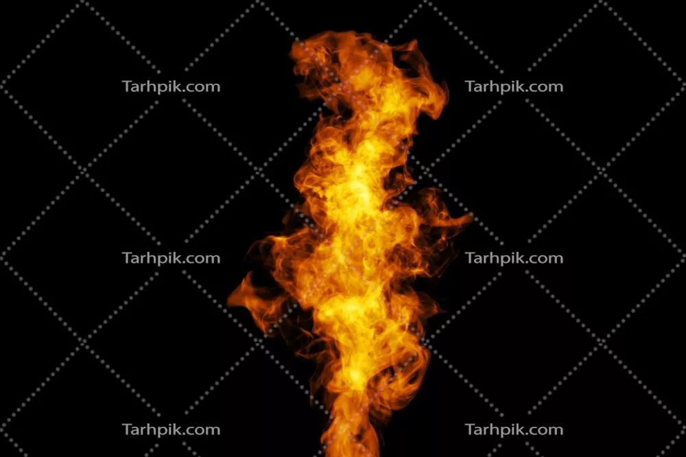 طراحی آتش روی پسزمینه سیاه - ترکیب حرارت و زیبایی در هنر
