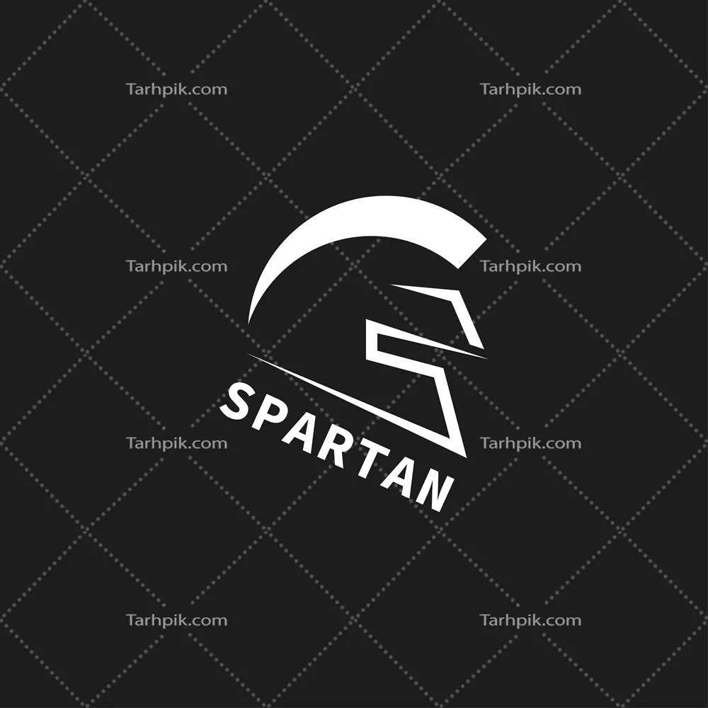طراحی شابلون لوگوی اسپارتان به صورت وکتور با کیفیت بالا