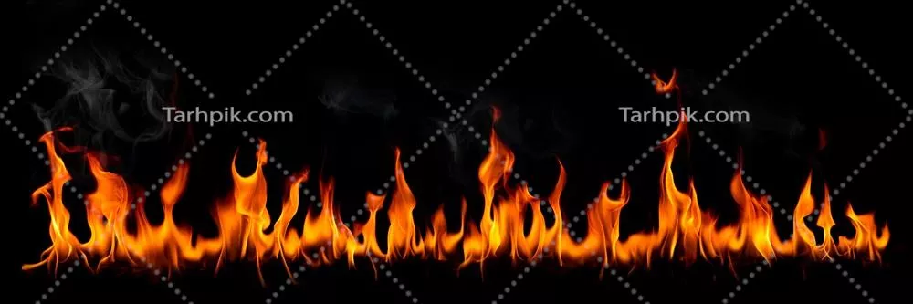 شعلههای آتش بر روی پسزمینه سیاه: دنیای شعلههای سوزان