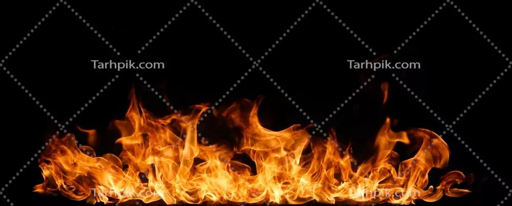 شعله های آتش در پسزمینه سیاه: زیبایی و قدرت آتش