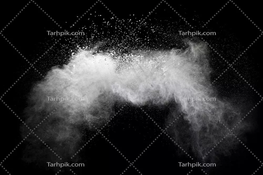 حرکت ذرات گرد و غبار سفید بر روی زمینه سیاه و تأثیرات آن
