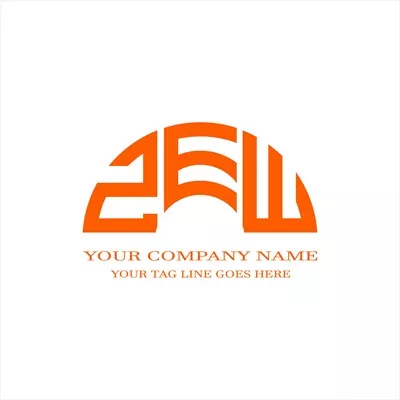 طراحی خلاقانه لوگوی حروف ZEW با گرافیک وکتور منحصر به فرد
