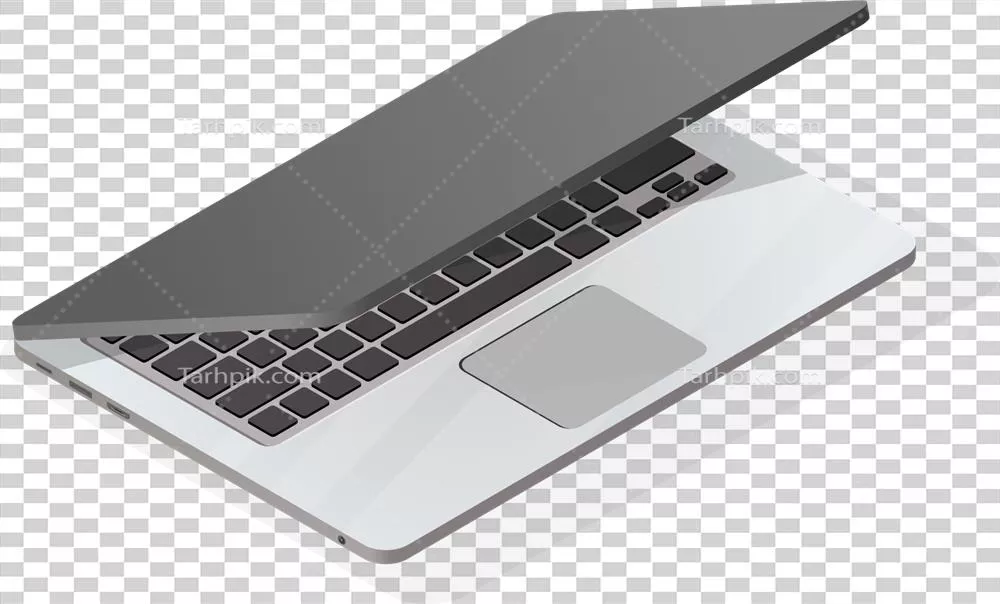 لپ تاپ ایزومتریک مدرن با طراحی خلاقانه و جذاب