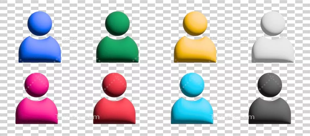 مجموعه آیکون های رنگی افراد | عناصری گرافیکی برای طراحی