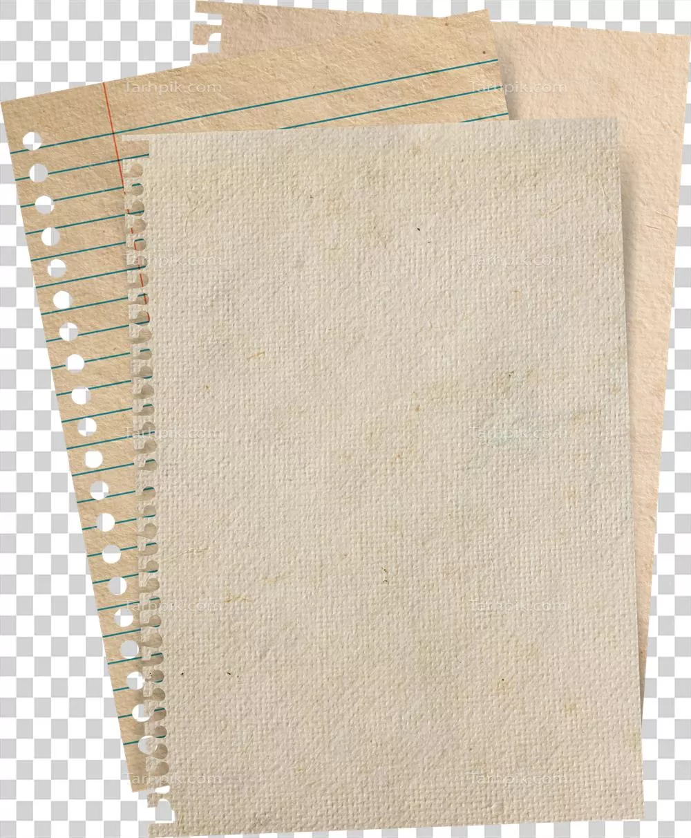 مجموعهای از کاغذهای قدیمی و کهنه به صورت انبوه