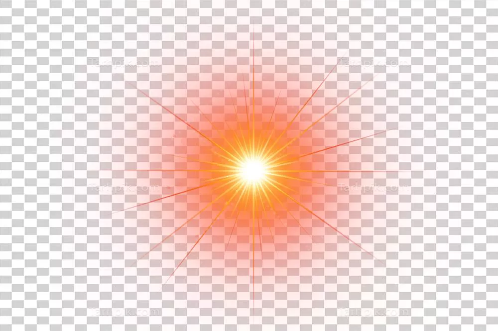 لانه‌های نور ستاره‌ای نارنجی با پس‌زمینه شفاف - افکت ویژه