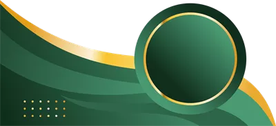 حاشیه انتزاعی منحنی سبز-طلایی یا حاشیه گوشه طلایی برای طراحی