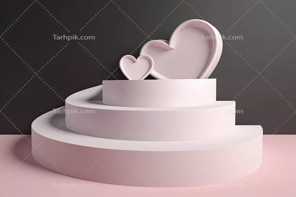 مطرح کردن پسزمینههای صحنهای با قلب عاشقانه برای نمایش محصولات و هدایا