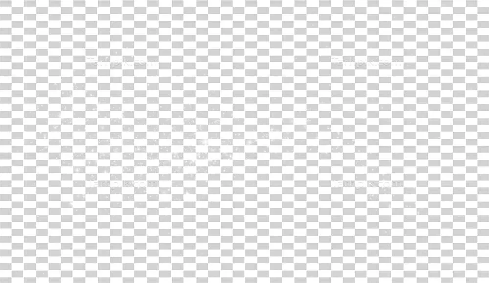 تصویر انتزاعی موج درخشان سفید با دنباله‌ای از غبار ستاره‌ای و ذرات جادویی در پس‌زمینه شفاف