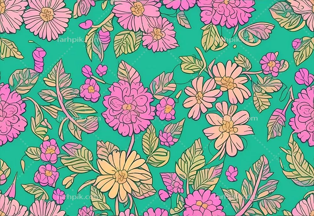 طراحی الگوی گلدار بدون درز برای کاغذ دیواری، بسته بندی و پارچه