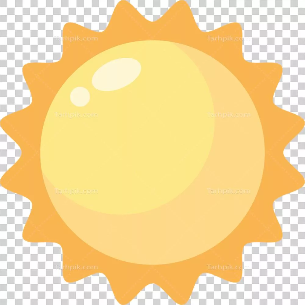 تصویر آیکونی تابستانی با نماد خورشید و طرحی ایزوله