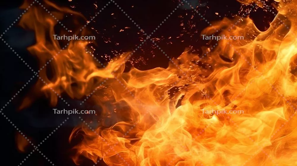 پس‌زمینه آتش و شعله‌های جذاب تولید شده با هوش مصنوعی