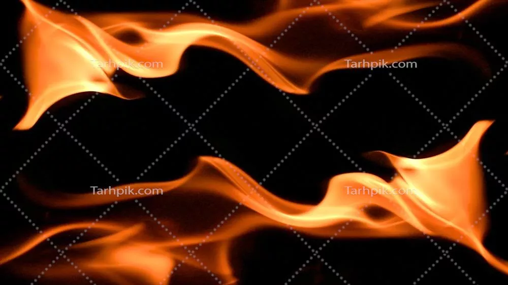 بک گراند آتش، شعله ور با قاب سوزان بر روی پسزمینه سیاه