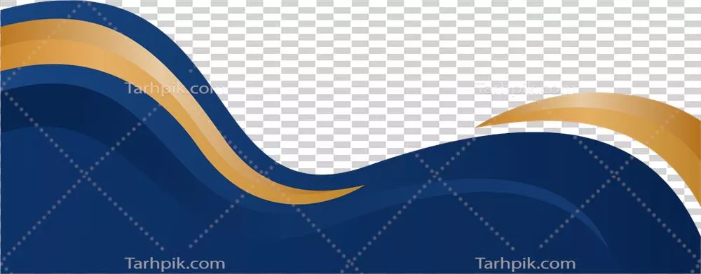 حاشیه انتزاعی با گرادیان آبی و طلایی برای استفاده تجاری یا گواهینامه