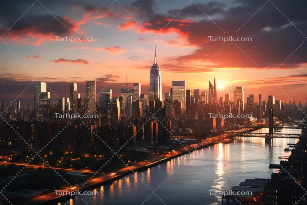 شهر درخشان در آغوش غروب: تصاویری از تماشای افق شهر