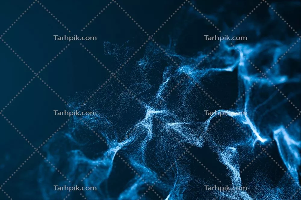 شعله های آبی درخشان: طراحی سه بعدی با الگوی موجی خیال انگیز