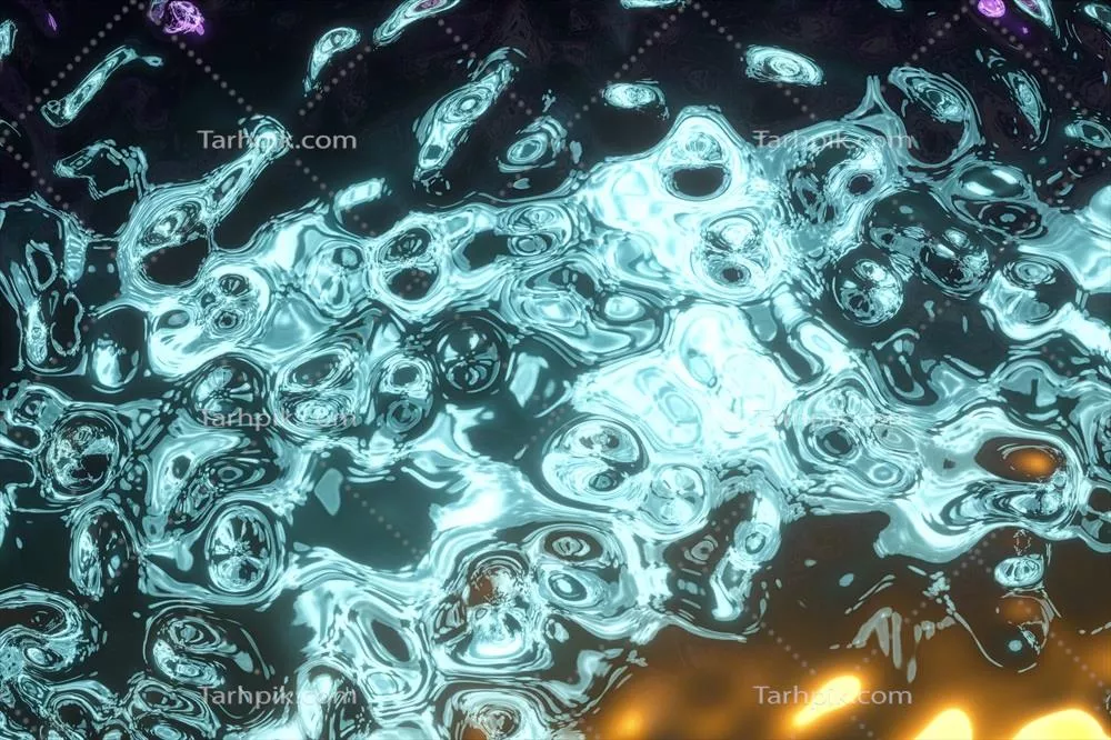 پسزمینه انتزاعی، الگوی موجدار رنگارنگ با رندر سهبعدی خیرهکننده