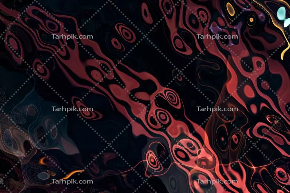 پس‌زمینه انتزاعی و موج‌دار با الگوی رنگارنگ در طراحی سه‌بعدی