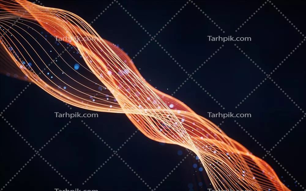 الگوهای سه‌بعدی منحنی با خطوط موجی روان و جریانی