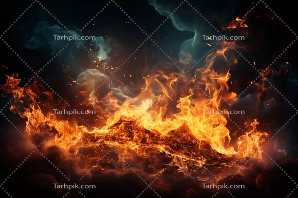 آتش درخشان در دل تاریکی: یک اثر تولید شده با هوش مصنوعی