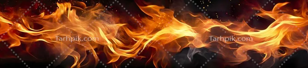 شعلۀ آتش بر روی پس‌زمینه سیاه با روش‌های تولید هوش مصنوعی