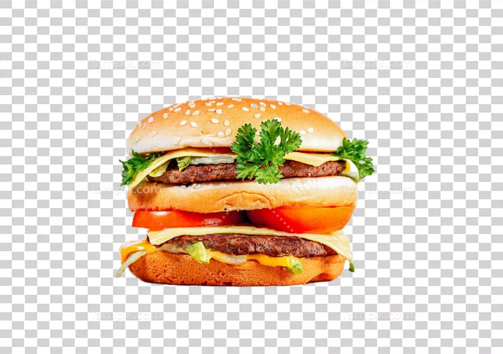 همبرگر با پسزمینه شفاف: هنر و طراحی غذاهای خوشمزه