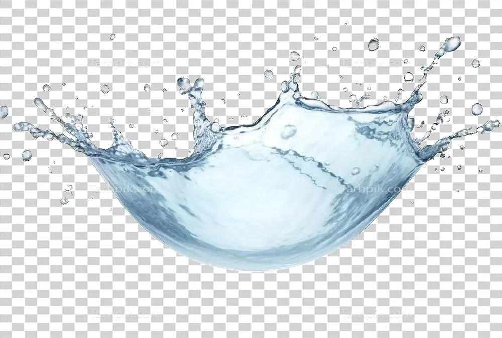 تصویر تولید شده توسط هوش مصنوعی از قطره آب بر روی پس زمینه شفاف