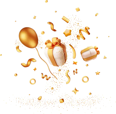 کنفتی طلایی سه بعدی برای جشن ها و رویدادهای ویژه