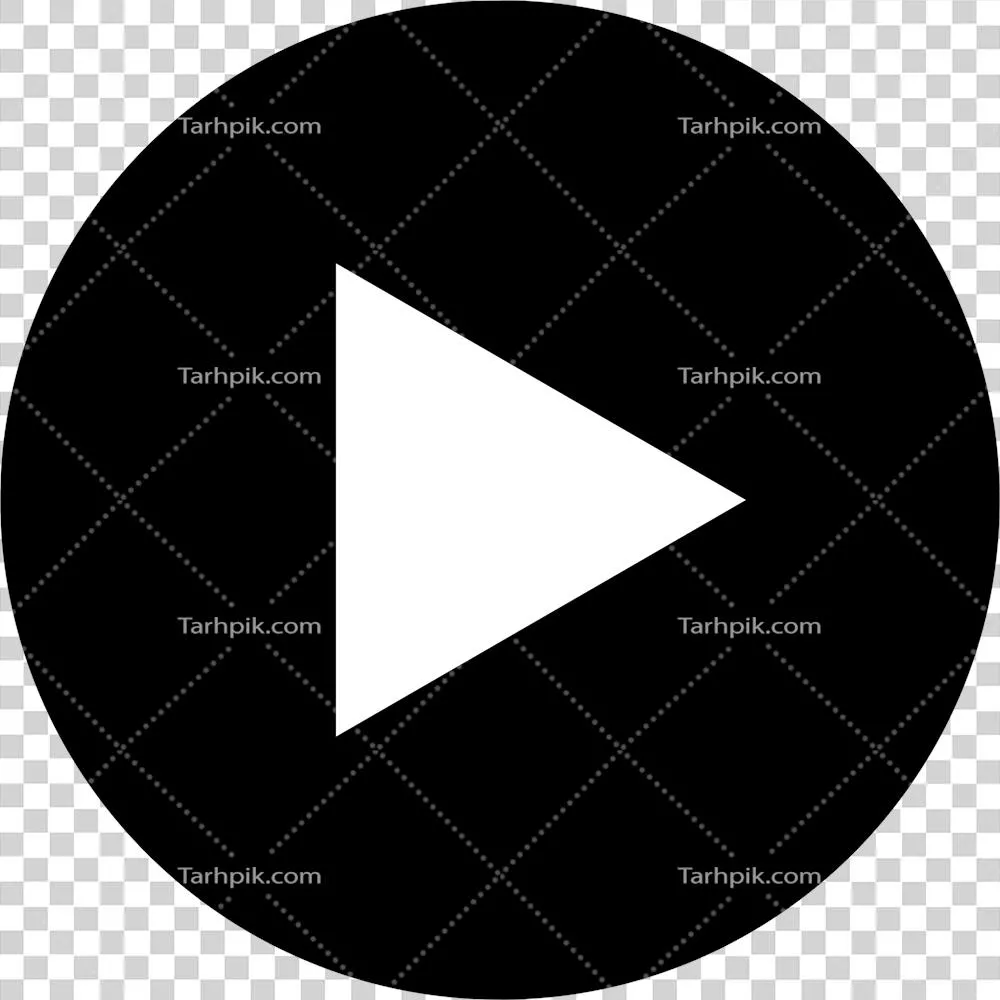 آیکون دکمه پخش ویدیو برای طراحی گرافیکی، وبسایت و اپلیکیشنهای موبایل