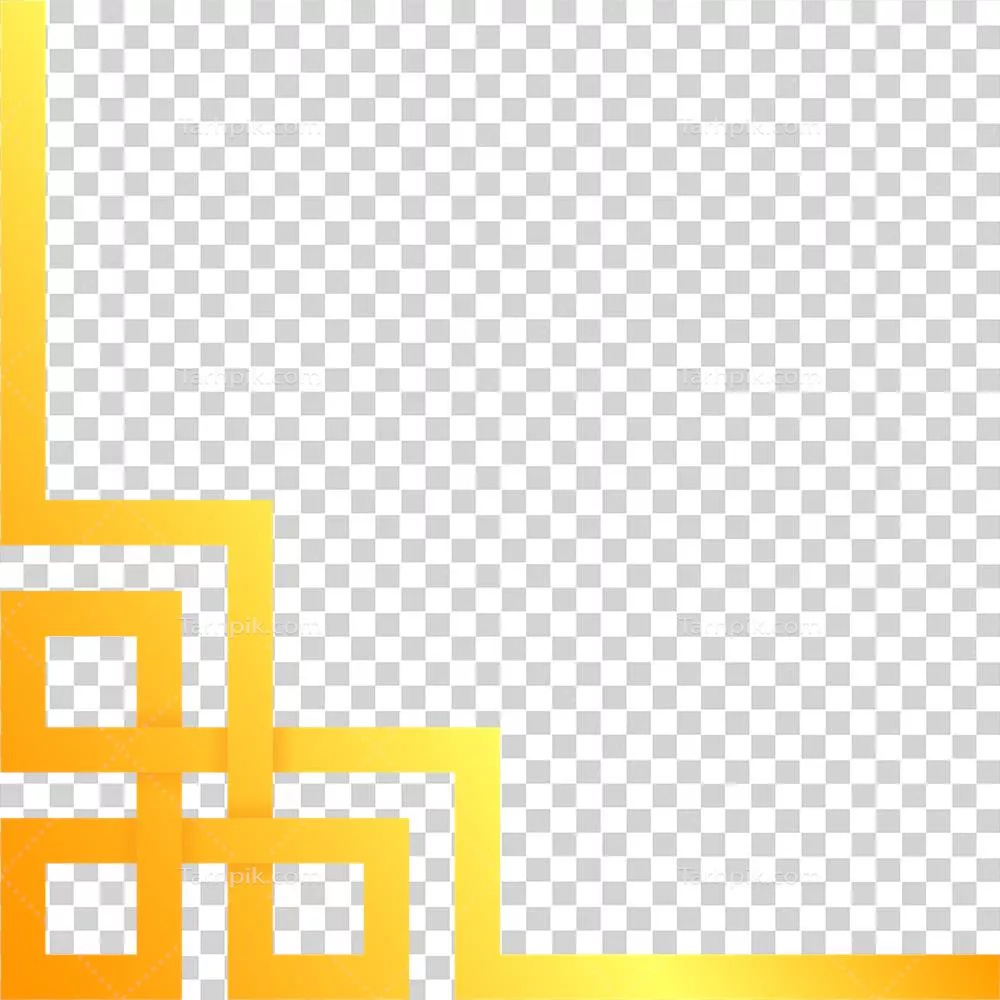 طراحی حاشیه ای با الگوی گوشه‌ای طلایی برای دکوراسیون گرافیکی